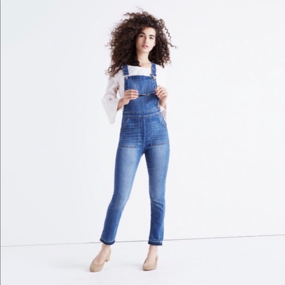 Madewell Denim Overalls Drop Hem